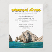 Cabo bruiloft elegante repetitie diner uitnodiging informatiekaartje (Voorkant)