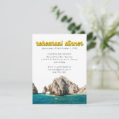 Cabo bruiloft elegante repetitie diner uitnodiging informatiekaartje (Staand voorkant)