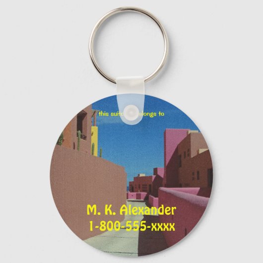 Cabo Colorful Luggage I.D. Label Sleutelhanger (Voorkant)