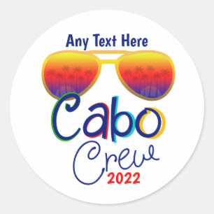 Cabo Crew Vacation Family Honeymoon Girls Group Ronde Sticker