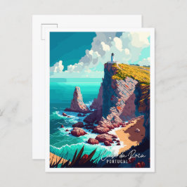 Cabo da Roca Portugal Kunst vintage reizen Briefkaart