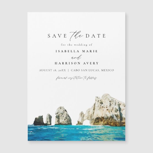 Cabo Mexico Destination Save the Date Magnet (Voorkant)