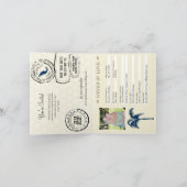 Cabo Mexico Marine Blauwe Palm Tree Passport Trouw (Binnen)