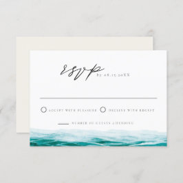 Cabo Mexico Ocean Beach Tropical RSVP Card Kaart