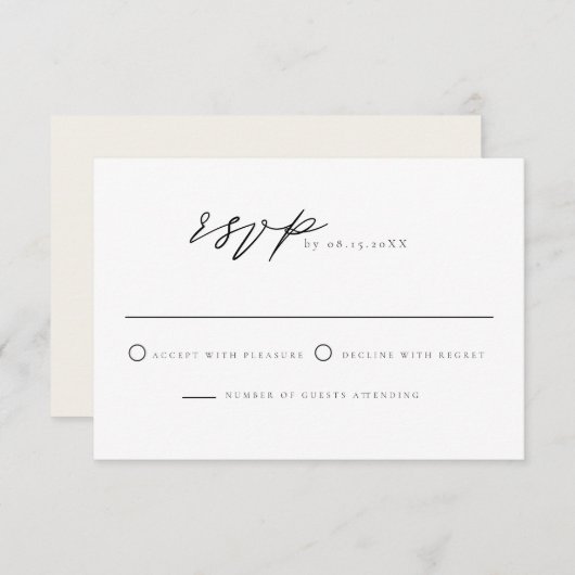 Cabo Mexico Ocean Beach Tropical RSVP Card Kaart (Voorkant / Achterkant)