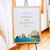 CABO MEXICO Skyline Bestemming Bruiloft Welkom Poster