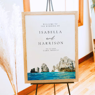 CABO MEXICO Skyline Bestemming Bruiloft Welkom Poster
