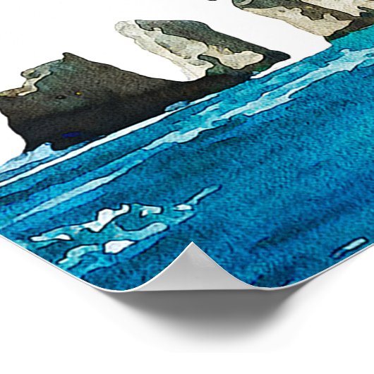 CABO MEXICO Skyline Bestemming Bruiloft Welkom Poster (Hoek)