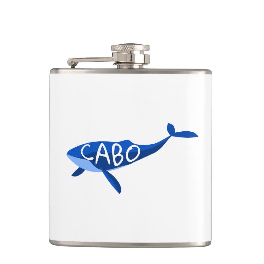 Cabo Mexico Walvis Heupfles (Voorkant)