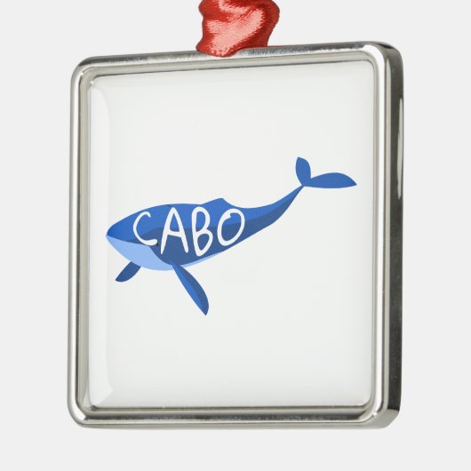 Cabo Mexico Whale Metalen Ornament (Links)