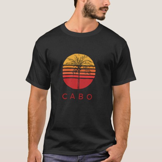 Cabo Palm Tree Sunset Cabo San Lucas Mexico Baja T-shirt (Voorkant)