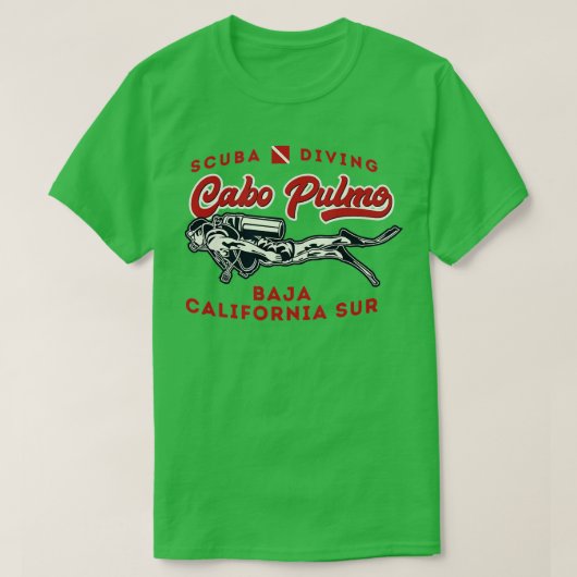 Cabo Pulmo Baja California Scuba Diver T-shirt (Design voorkant)