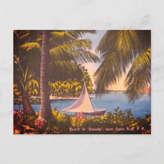 Cabo Rojo, Puerto Rico - Beach at Joyuda Briefkaart (Voorkant)
