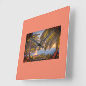 Cabo Rojo, Puerto Rico - Beach at Joyuda Vierkante Klok (Hoek)