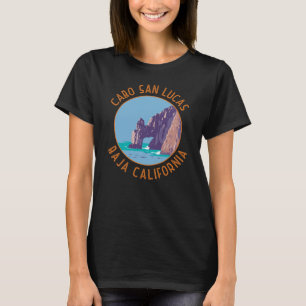 Cabo San Lucas Arch Mexico Retro Kring Oud T-shirt