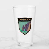 Cabo San Lucas Arch Mexico Retro Noodcirkel Glas (Voorkant)