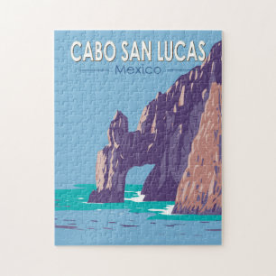 Cabo San Lucas Arch Mexico Vintage voor Reiskunst Legpuzzel