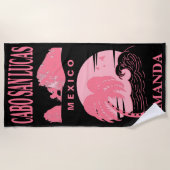 Cabo San Lucas Bachelorette Party Custom Vacation Strandlaken (Voorkant)