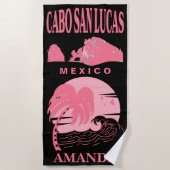 Cabo San Lucas Bachelorette Party Custom Vacation Strandlaken (Voorkant)