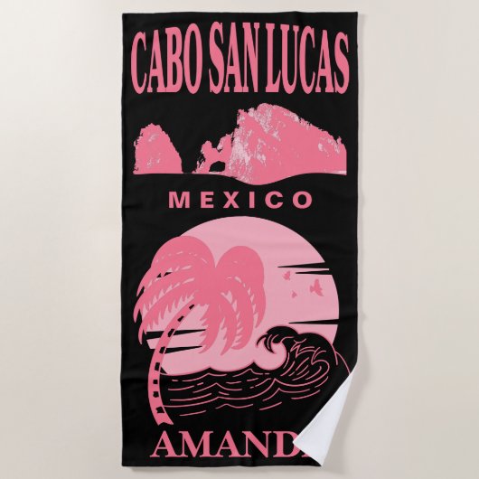 Cabo San Lucas Bachelorette Party Custom Vacation Strandlaken (Voorkant)