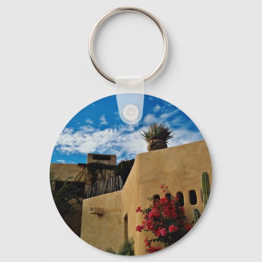 Cabo San Lucas, Baja, Mexicaanse bloemen Sleutelhanger (Voorkant)