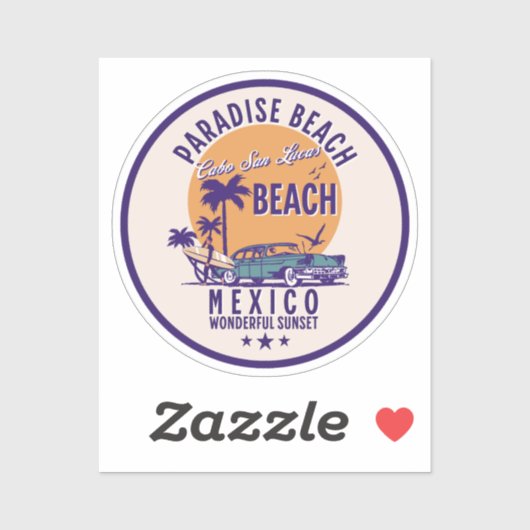 Cabo San Lucas Beach Mexico | Paradise Beach Sticker (Vel)