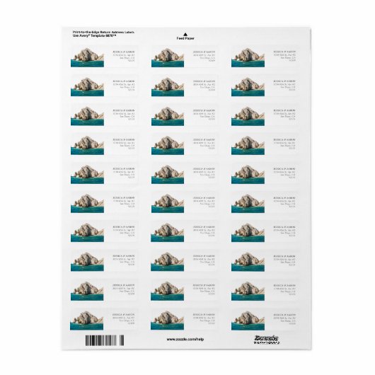 Cabo San Lucas Beach Retouradreslabels Etiket (Full Sheet)