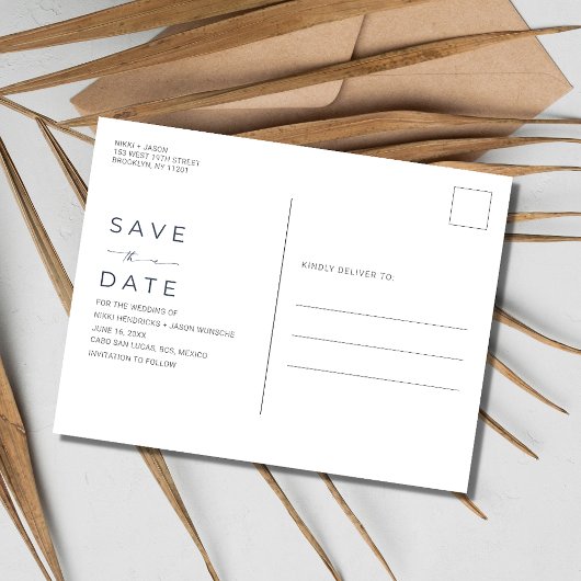 Cabo San Lucas Bestemming Bruiloft Bewaar de datum Aankondigingskaart