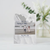 Cabo San Lucas Bestemming Bruiloft Bewaar de datum Aankondigingskaart (Staand voorkant)