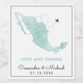 Cabo San Lucas | Bestemming Bruiloft | Wijn Etiket (Enkel label)