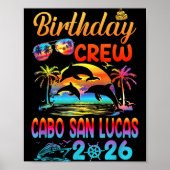Cabo San Lucas Birthday Trip Vacation 2026 Matchin Poster (Voorkant)