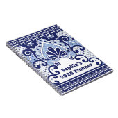 Cabo San Lucas Blue en White Mexican Talavera Tege Notitieboek (Rechterzijde)