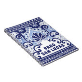 Cabo San Lucas Blue en White Mexican Talavera Tege Notitieboek (Rechterzijde)