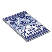 Cabo San Lucas Blue en White Mexican Talavera Tege Notitieboek (Rechterzijde)