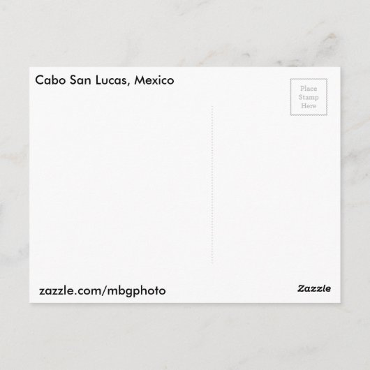 Cabo San Lucas Briefkaart (Achterkant)