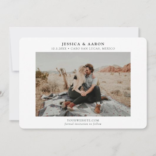 Cabo San Lucas Bruiloft Mexico Save the Date Kaart (Achterkant)