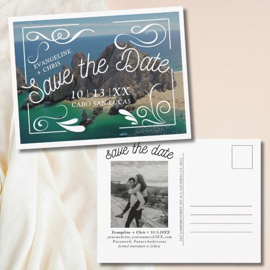 Cabo San Lucas Bruiloft Save the Date Briefkaart