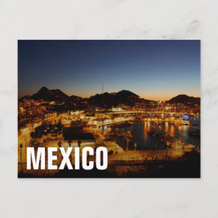 Cabo San Lucas Cityscape at Sunset, Mexico Briefkaart