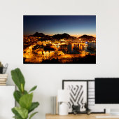 Cabo San Lucas Cityscape at Sunset, Mexico Poster (Thuiskantoor)