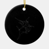 Cabo San Lucas Deep Zee Vist Jumping Marlin Keramisch Ornament (Voorkant)