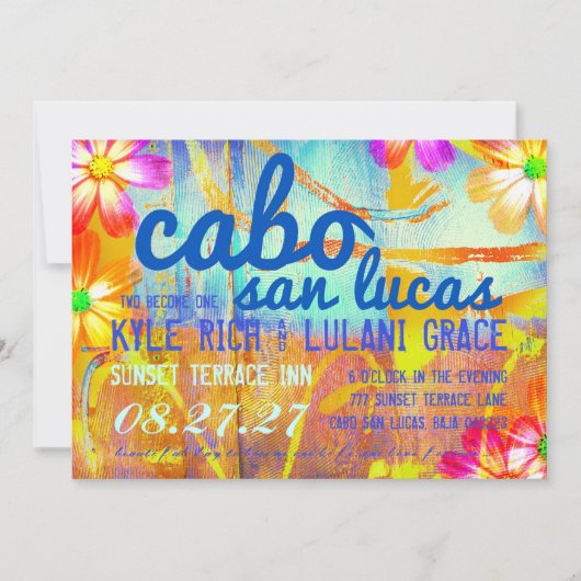 CABO SAN LUCAS Destination Invitation Kaart (Voorkant)