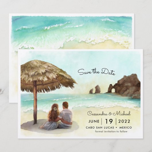 Cabo San Lucas | El Arco | Bestemming Huwelijk Inv Kaart (Voorkant / Achterkant)