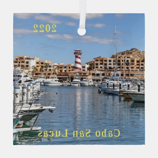 Cabo San Lucas Glas Ornament (Achterkant)