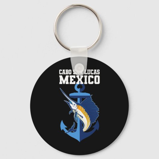 Cabo San Lucas Marlin Vist Adventure Anchor Sleutelhanger (Voorkant)