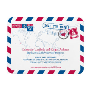 Cabo San Lucas Mexico Airmail   De datum 3x4 opsla Magneet