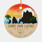 Cabo San Lucas Mexico Arch  retro Sunset Keramisch Ornament (Voorkant)