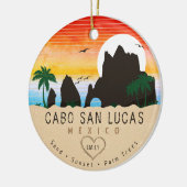 Cabo San Lucas Mexico Arch  retro Sunset Keramisch Ornament (Links)
