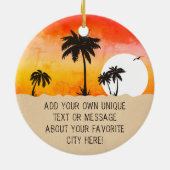 Cabo San Lucas Mexico Arch  retro Sunset Keramisch Ornament (Achterkant)