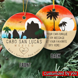 Cabo San Lucas Mexico Arch  retro Sunset Keramisch Ornament