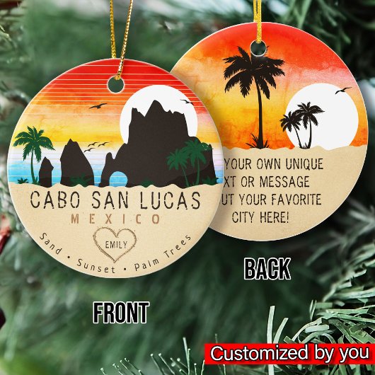 Cabo San Lucas Mexico Arch  retro Sunset Keramisch Ornament